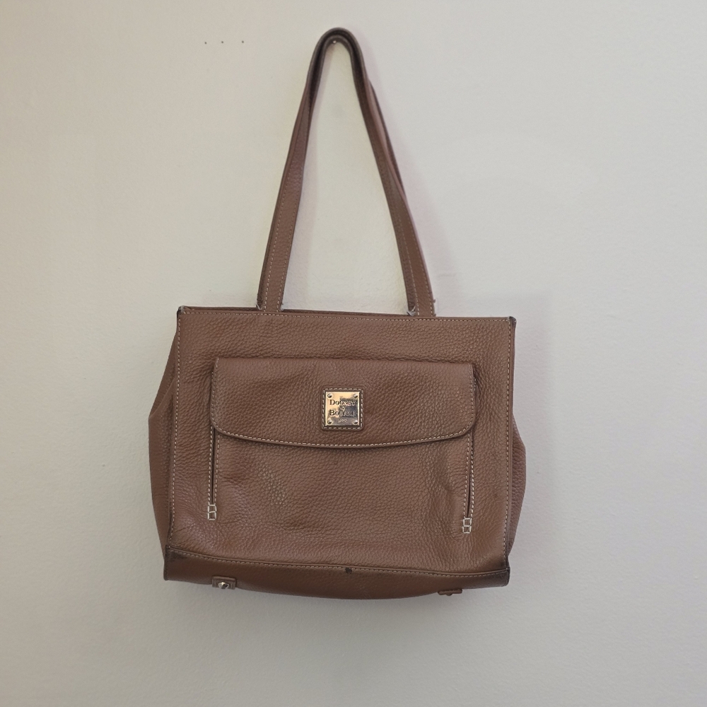 Dooney and Bourke Pebbled Leather Bag  With Front Pocket Tote Bag